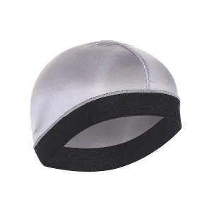 Durag soyeux pour enfants, chapeau de pirate à longue queue, bonnet élastique, turban, bandana unisexe, bonnet de douche, foulard, de couleur gris.